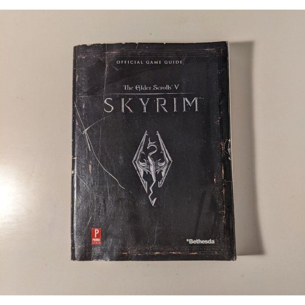 Elder Scrolls V Skyrim Official Game Guide Bethesda Book Prima Games NO MAP